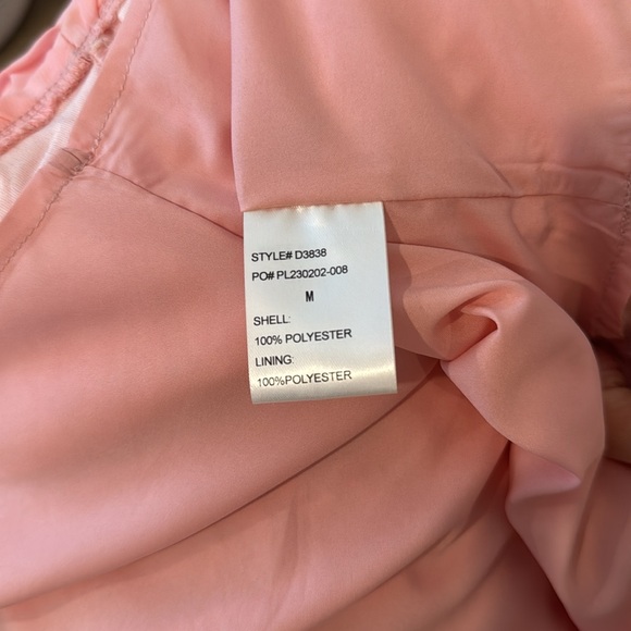 Pink Woven Spaghetti Strap Dress Medium - Picture 8 of 8